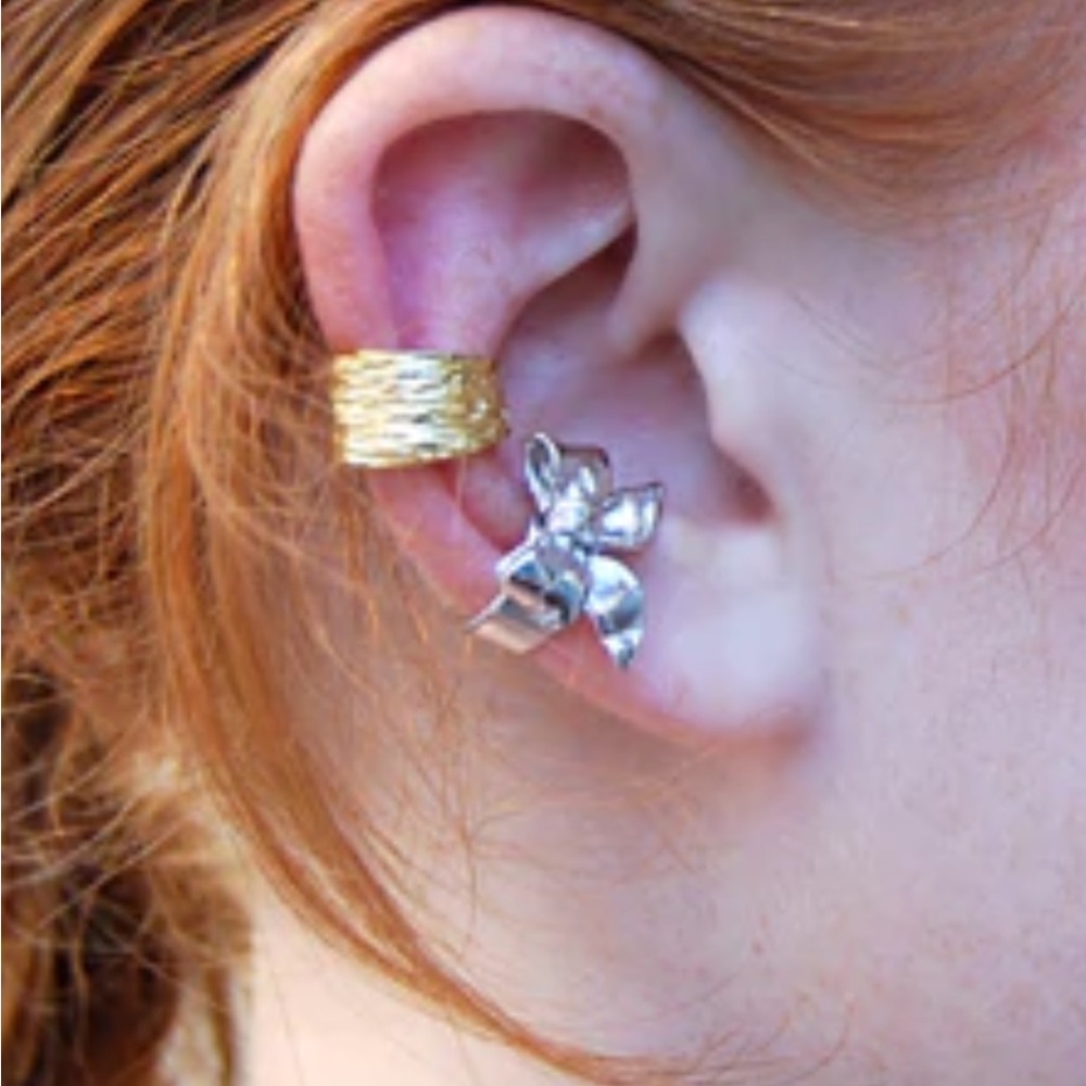 Mr. Kate bark ear cuff, yellow gold plate
